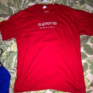 Supreme Vibrant Red Cotton Tee xxl new